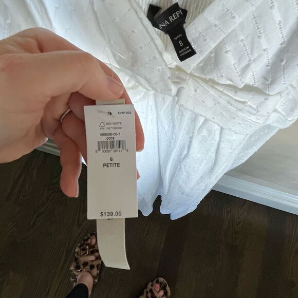 Banana Republic white maxi sundress petite size 8 NEW - Picture 9 of 12